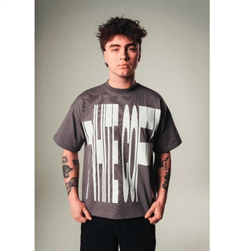 White Coffee Front Stretch Tee Slate Grey / White - sælges Kun i butikken i Holstebro